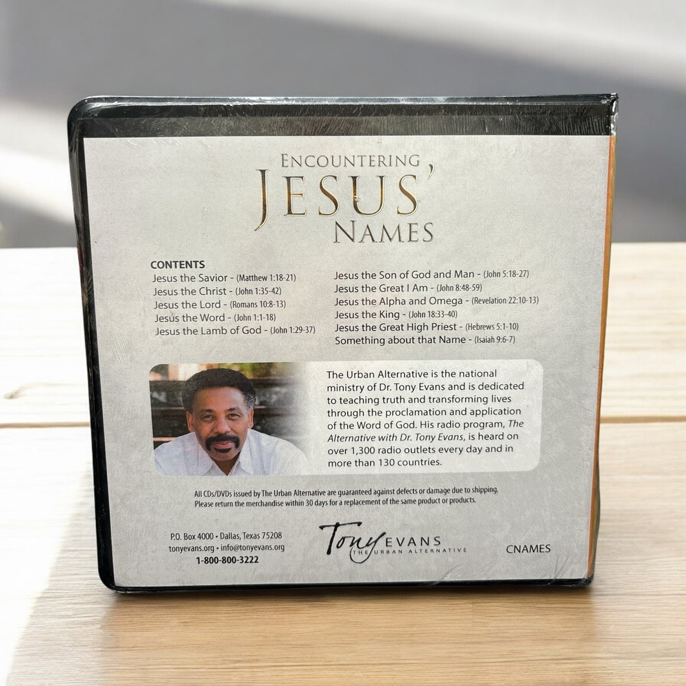 Encountering‎ Jesus' Names CD set Dr. Tony Evans Alternative Radio Program NEW